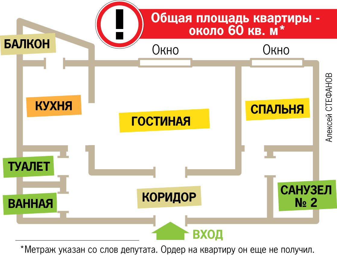 Схема "депутатской" квартиры