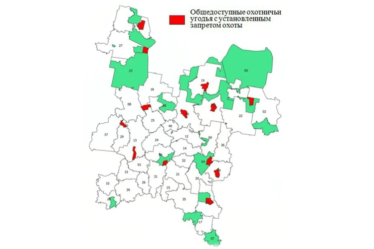 Карта охотугодий кировской