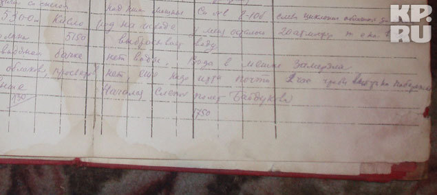 Запись про кислород на исходе.