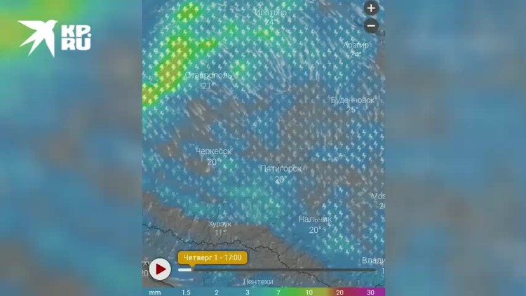 Карта осадков буденновск сегодня