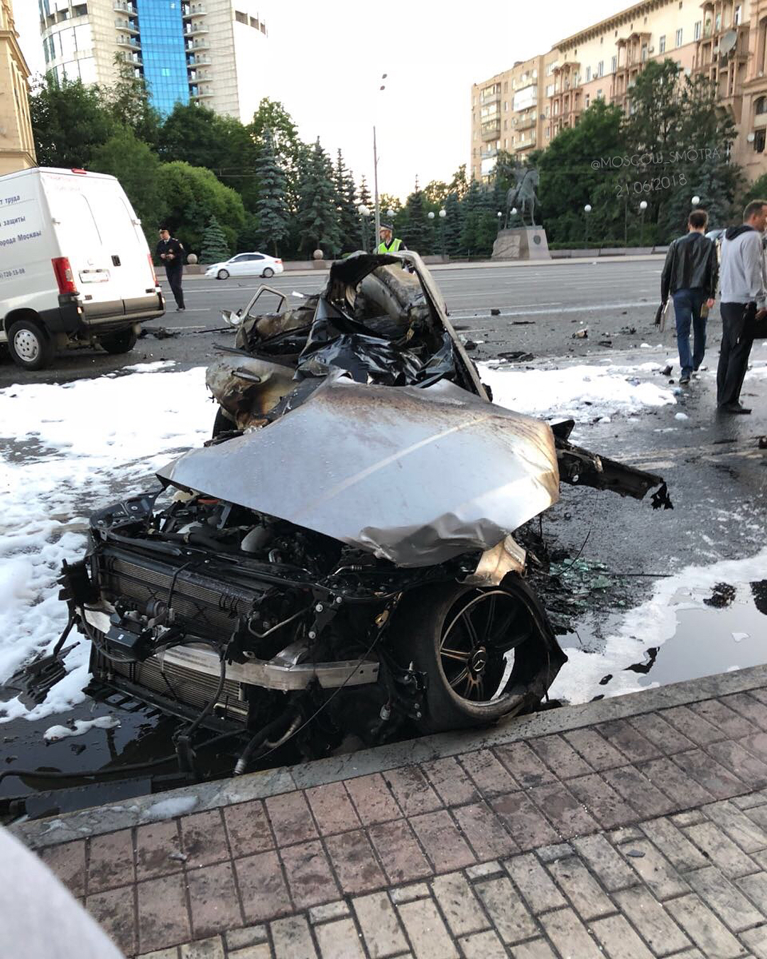 ДТП Москва Кутузовский Проспект. 21.06.2018 3:00 утра. 